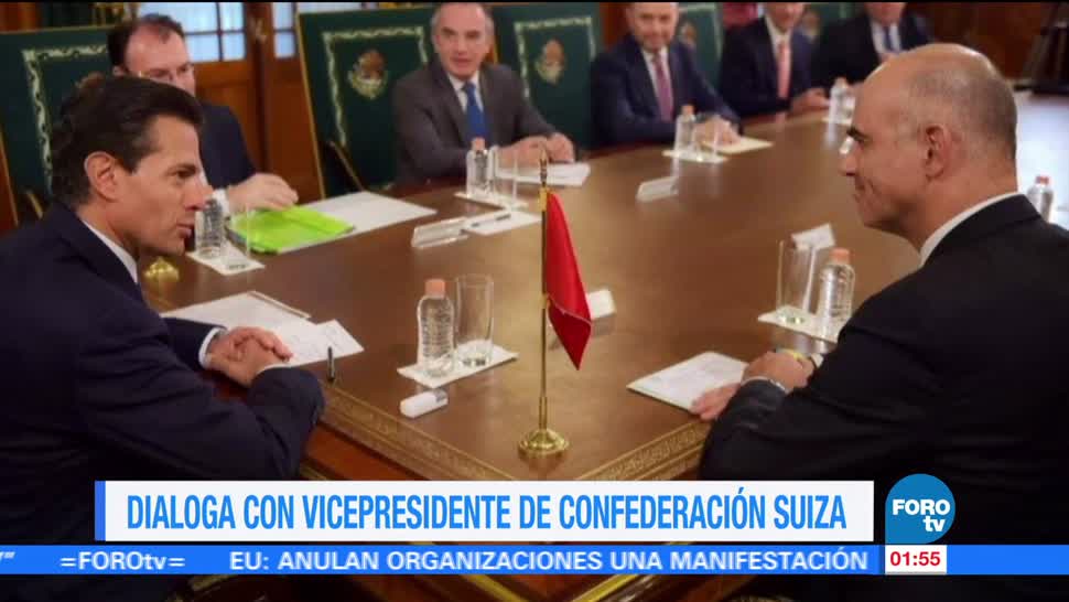 Enrique Peña Nieto recibe a Alain Berset en Palacio Nacional