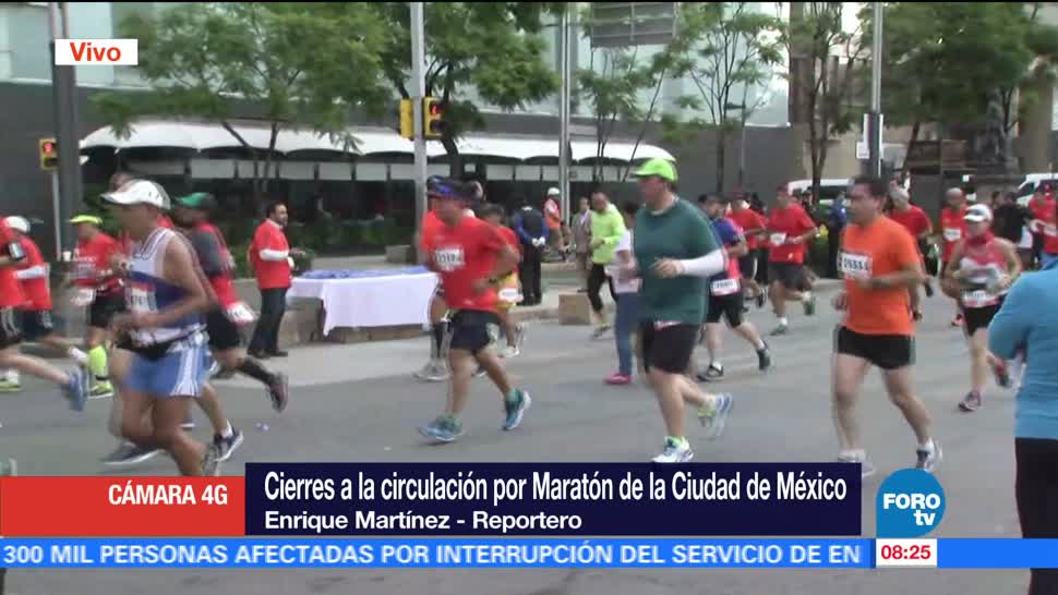 Cortes viales, circulación, Maratón, CDMX