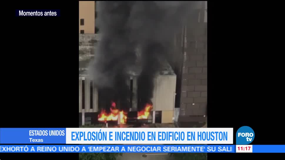 Explosión, incendio, centro, Houston
