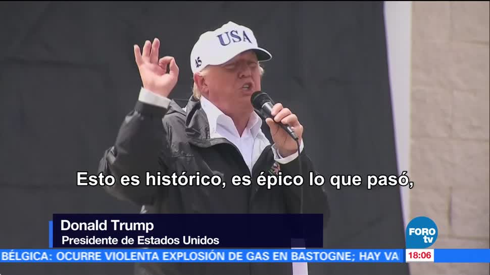 Trump Visita Zona Afectada Harvey Texas Presidente De Estados Unidos Donald Trump