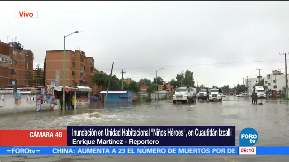 Inundación Unidad Habitacional Cuautitlán Izcalli