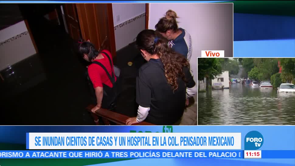 Inunda Casas Hospital Pensador mexicano
