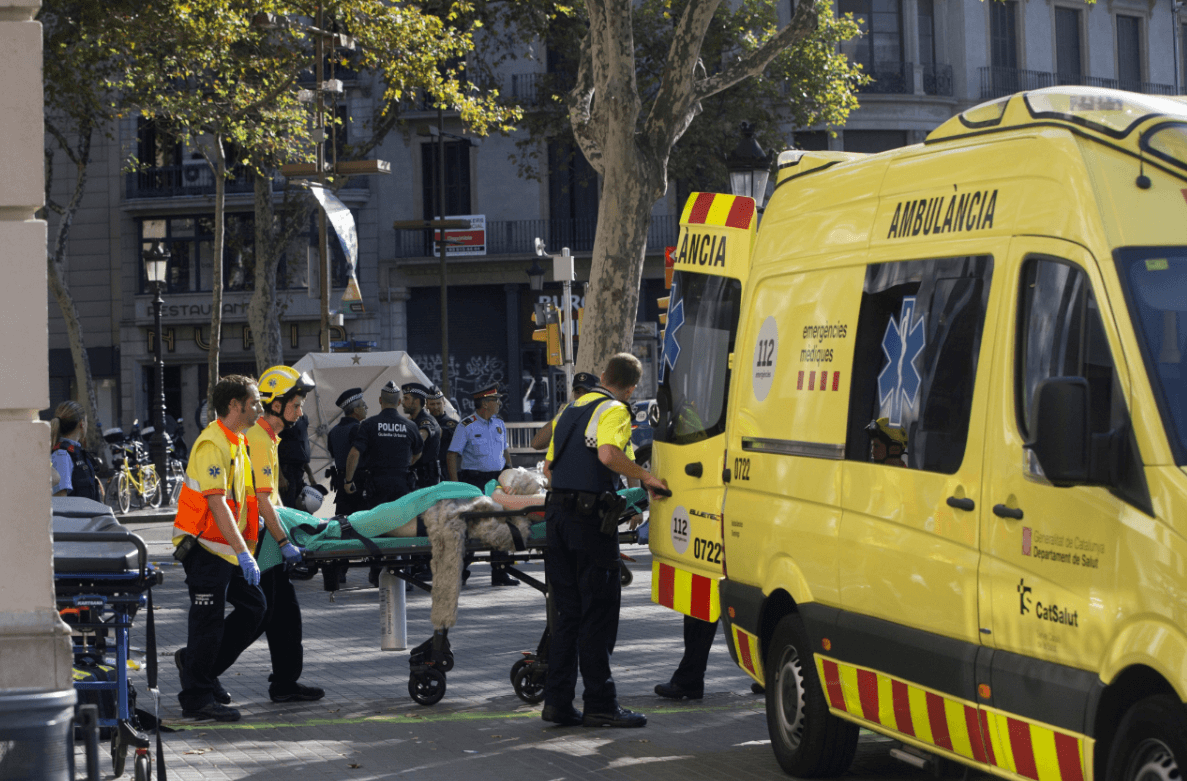 Al menos 25 heridos en Barcelona Espana