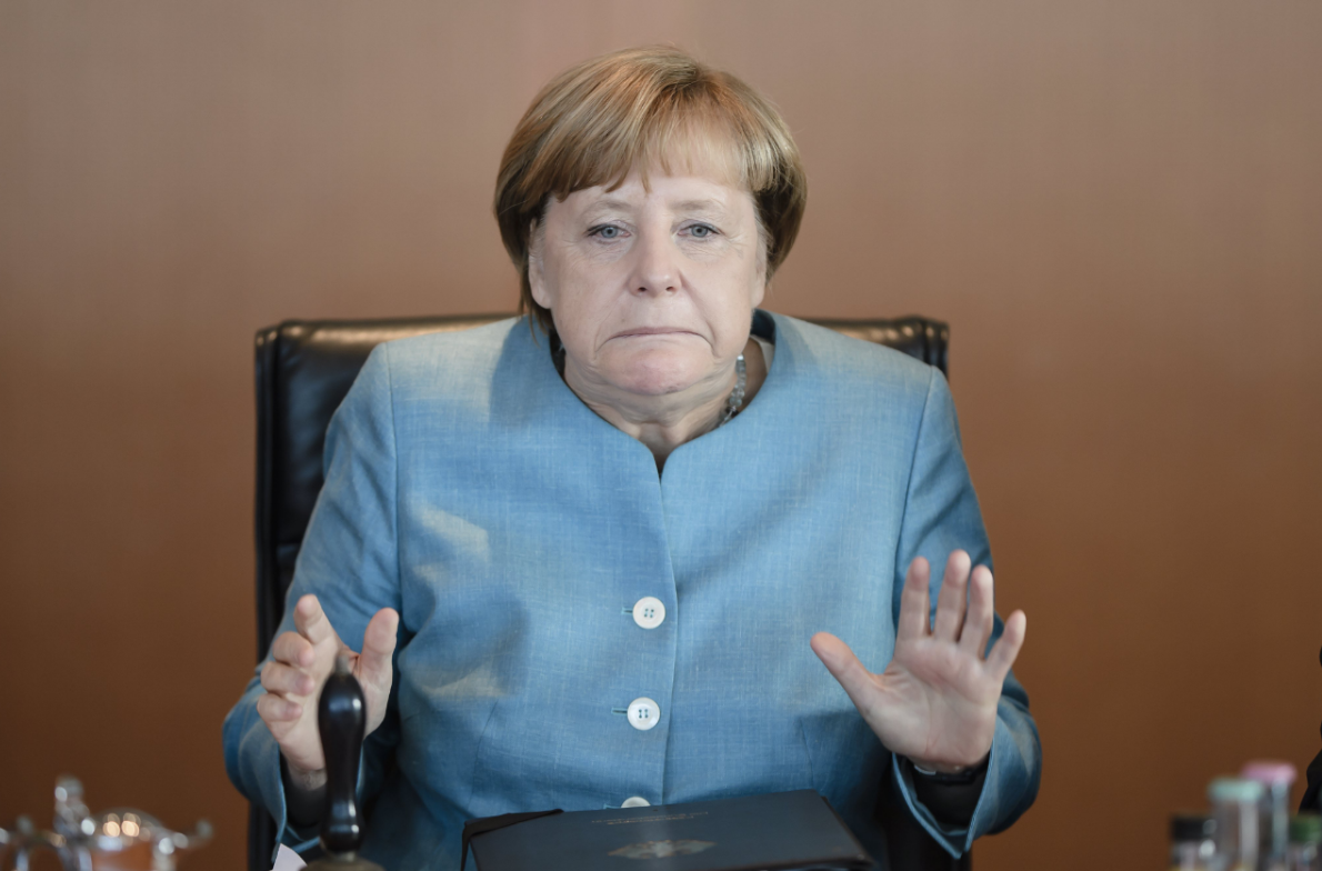 Angela Merkel, canciller de Alemania en reunion