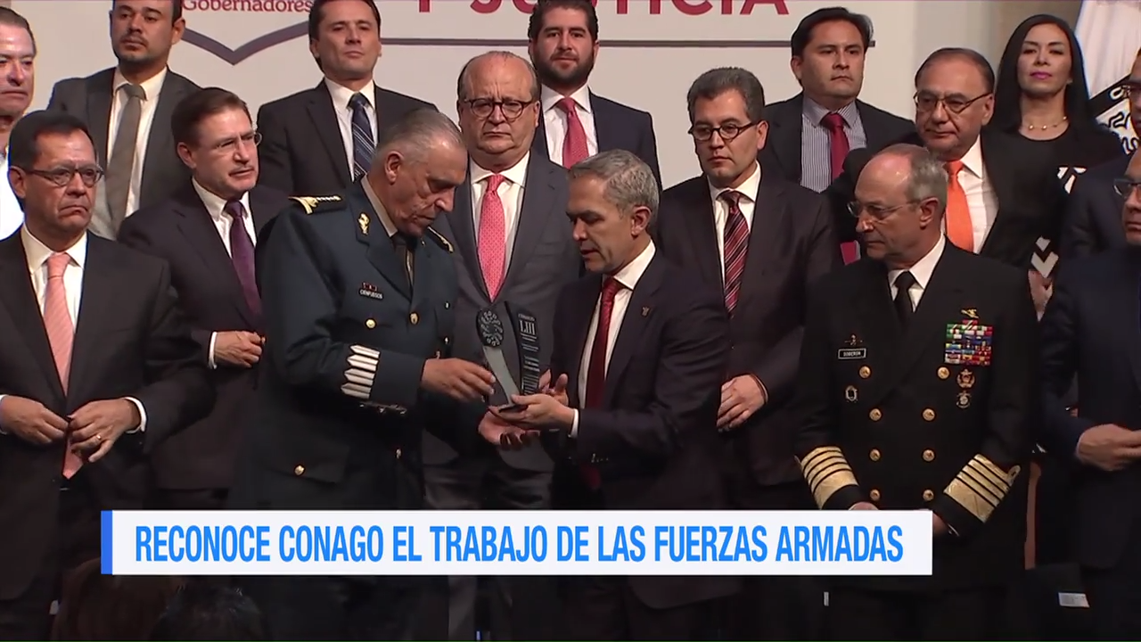 Conago reconoce el trabajo de las fuerzas armadas mexicanas