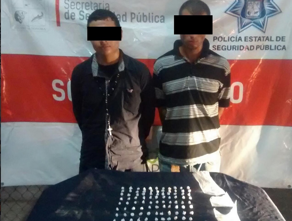 Detienen a dos hombres con droga en Hermosillo