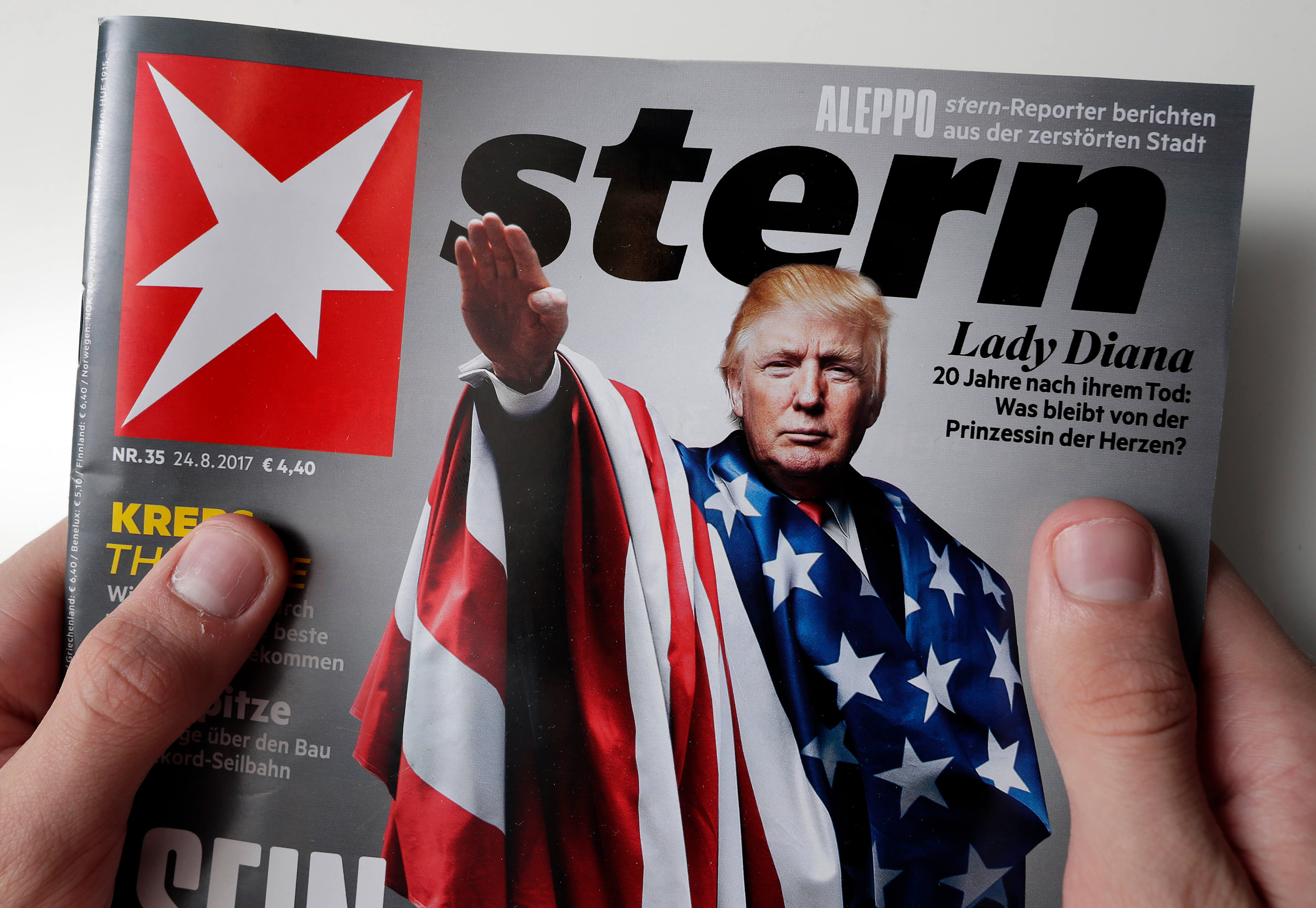 Trump aparece haciendo saludo nazi en la portada de revista alemana