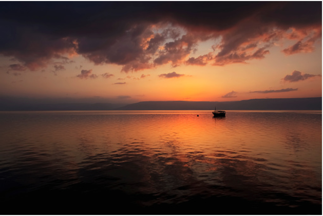 El mar de Galilea, en Israel