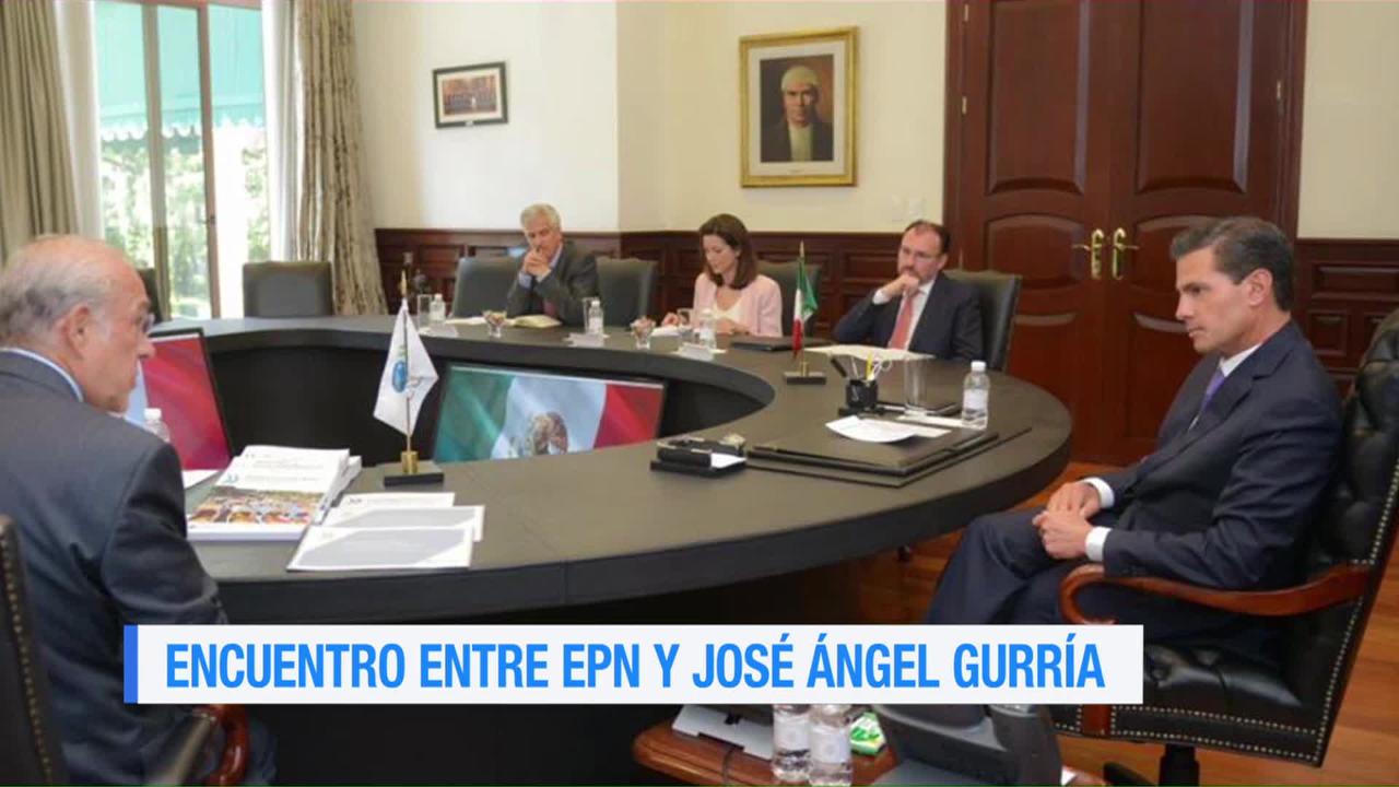 Epn Reune Jose Angel Gurria Presidente Enrique Peña Nieto