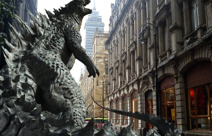 Calles del Centro Histórico permanecen cerradas por la grabación de "Godzilla"