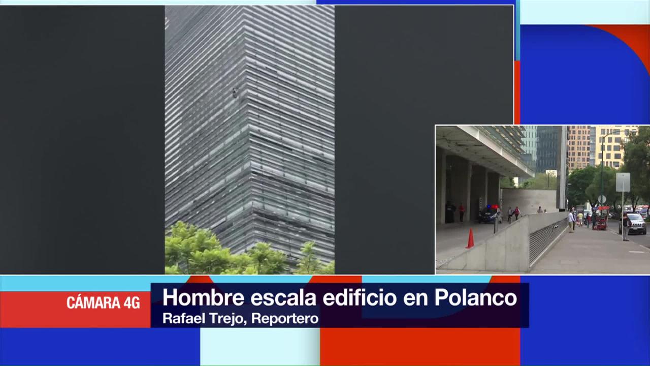 Hombre que escaló edificio en Polanco fue detenido