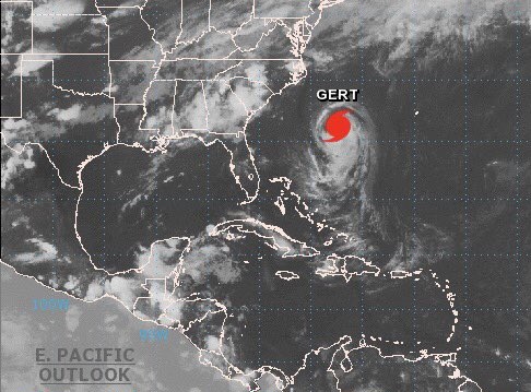Tormenta tropical Gert se convierte huracan Atlantico