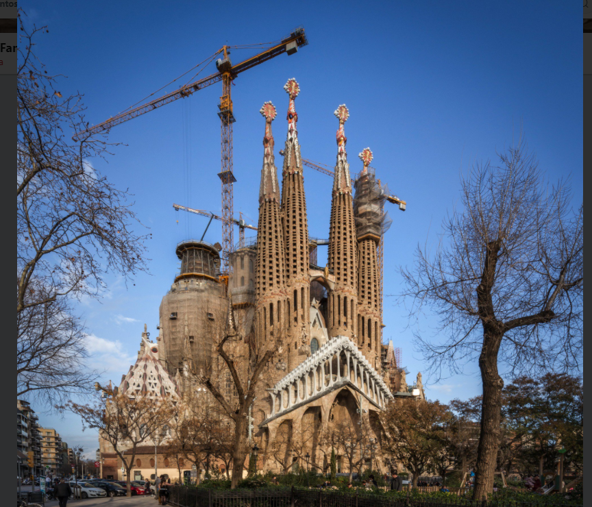 Iglesia de La Sagrada Familia, en Barcelona
