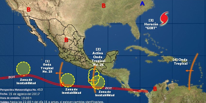 Alerta Colima y Jalisco por fenómenos ciclónicos en el Pacífico