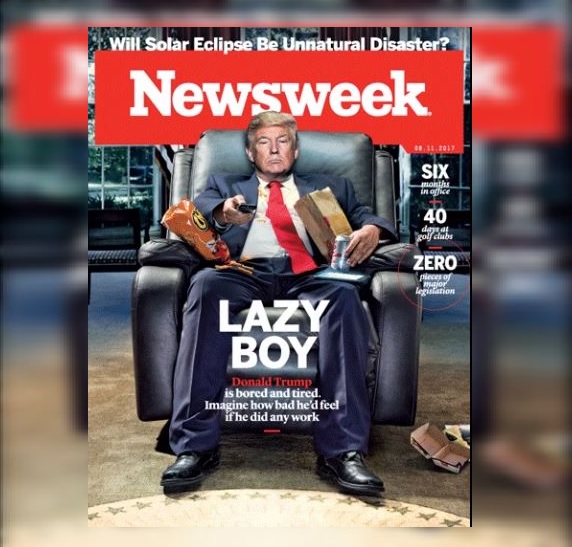 Revista Newsweek retrata a Donald Trump como ‘Chico Flojo’
