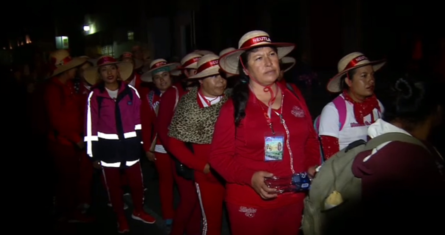 Miles de mujeres llegan a la basilica de guadalupe
