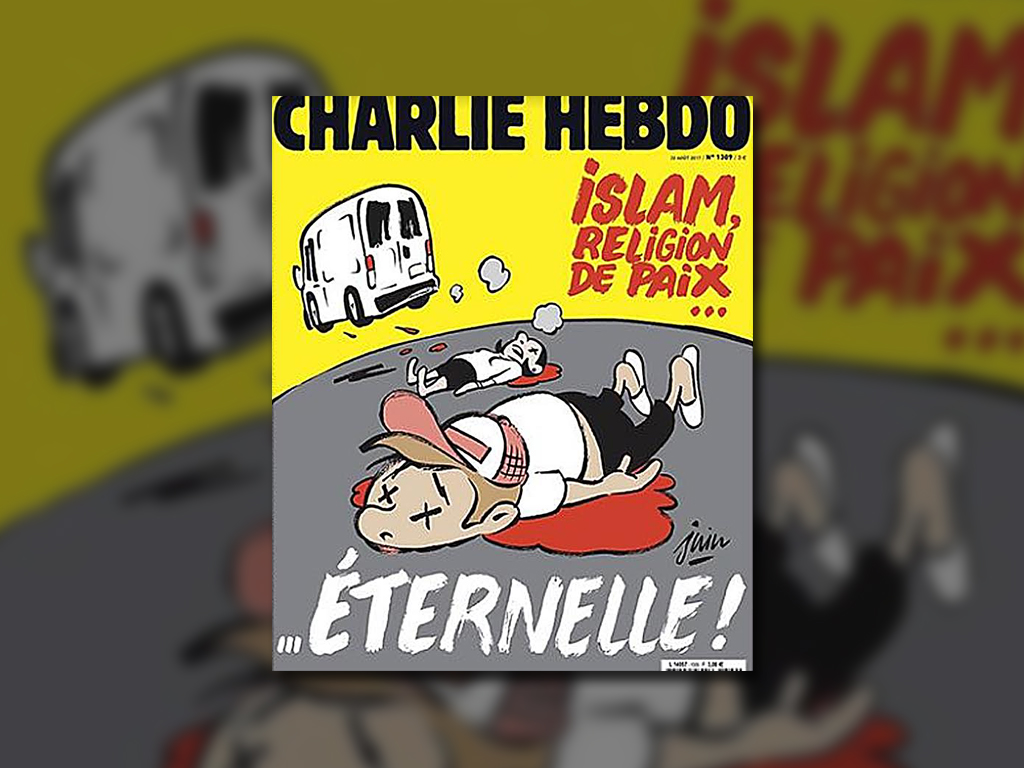 Charlie Hebdo publica portada alusiva a ataque en Barcelona