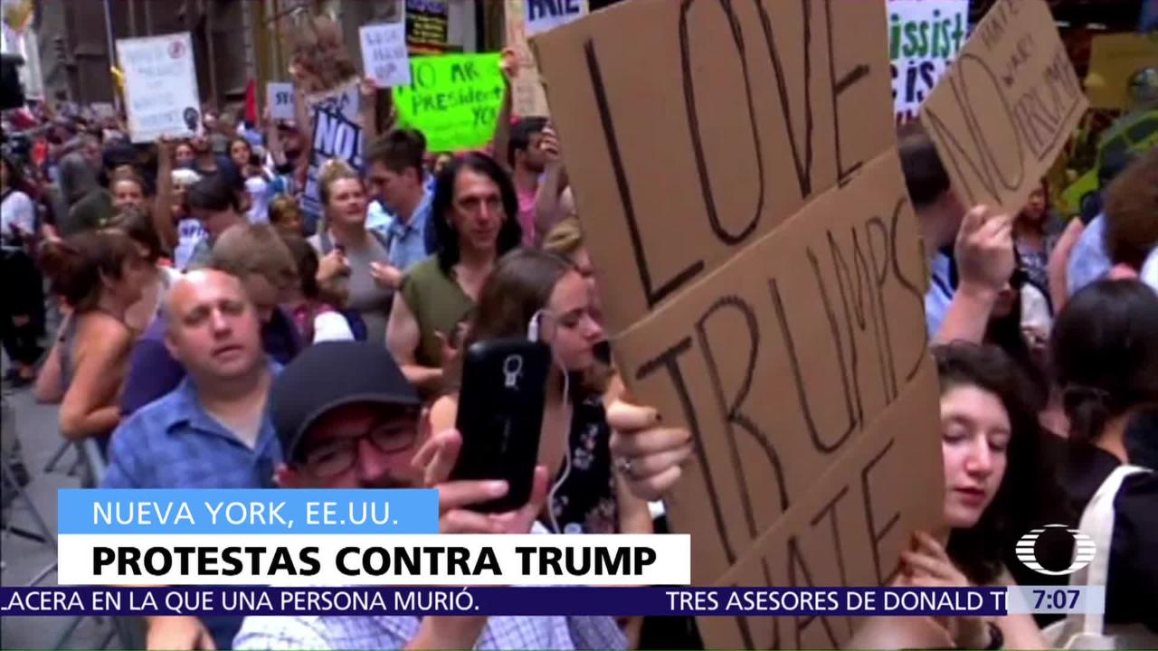 Protestan Contra Donald Trump Nueva York