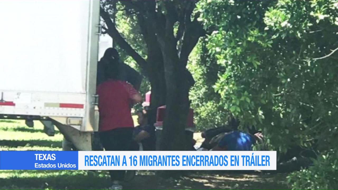 Rescatan inmigrantes encerrados caja tráiler Texas