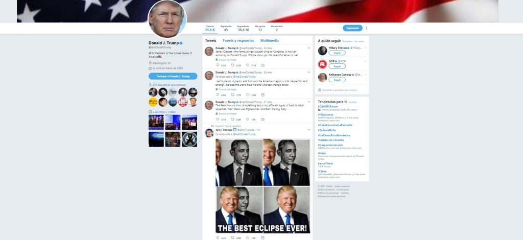 Trump retuitea meme sobre Obama