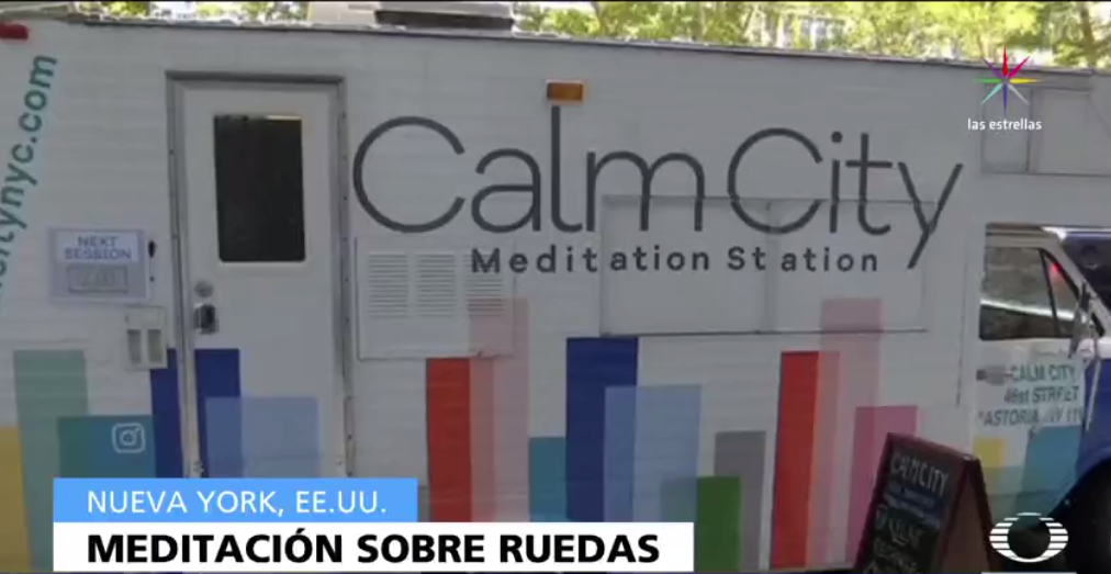 Un camión ofrece sesiones de meditación en Nueva York