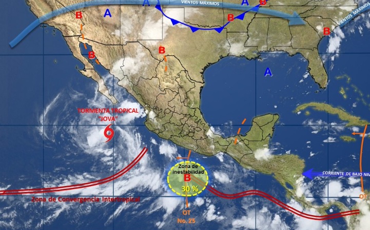 Persistirá clima lluvioso en la mayor parte de la República Mexicana