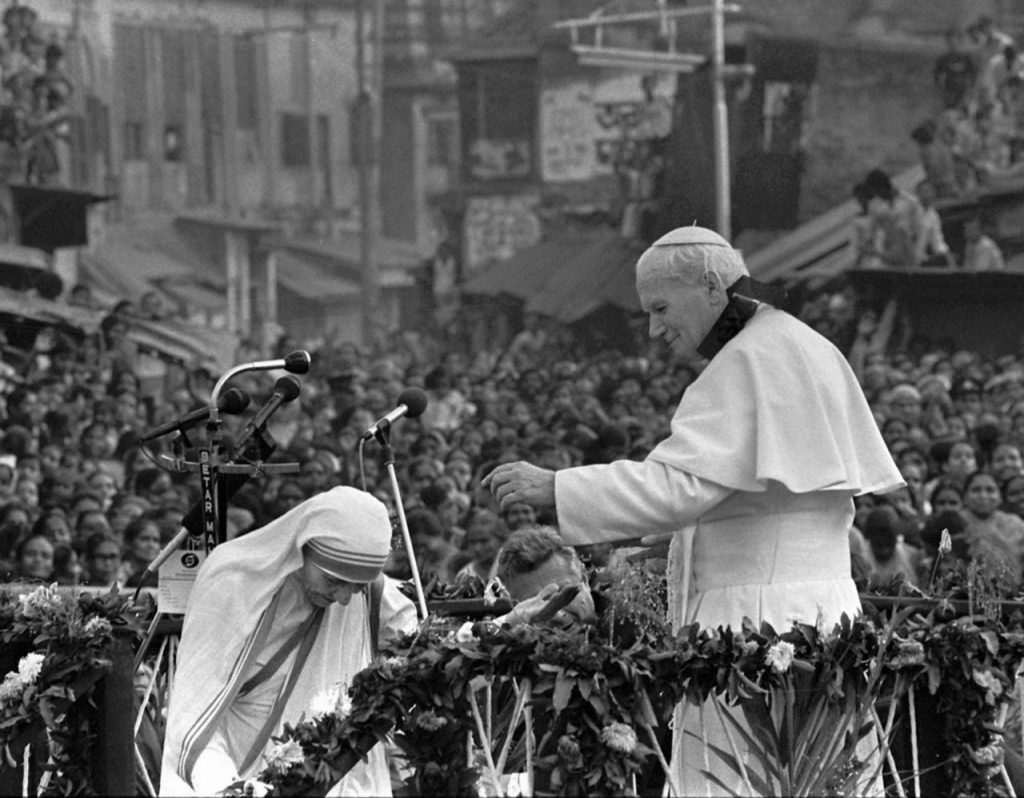 Madre Teresa de Calcuta y Juan Pablo II