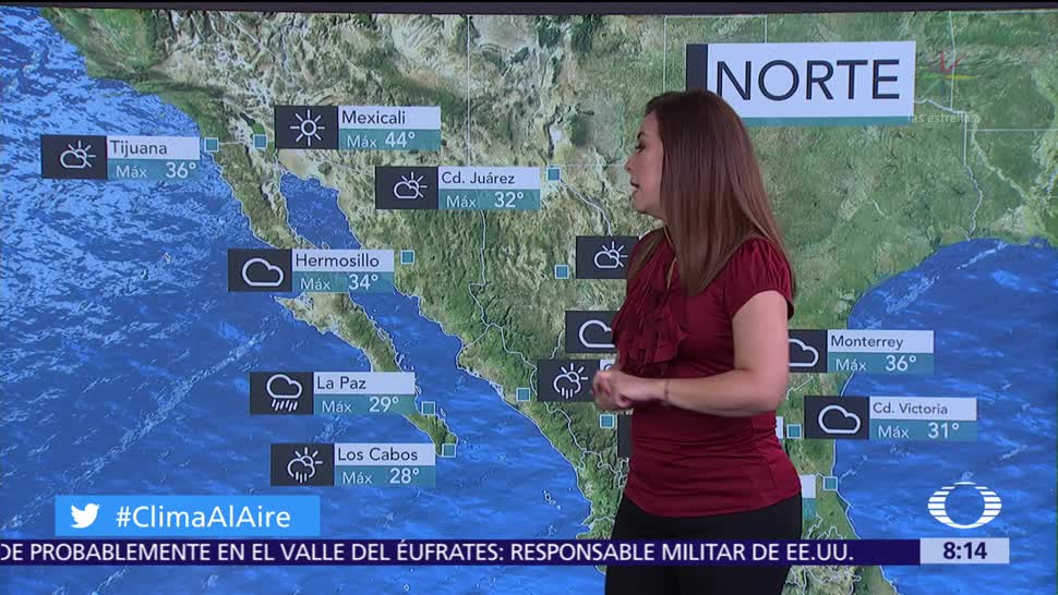 Clima Aire Pronostican tormentas BCS Sinaloa Baja California