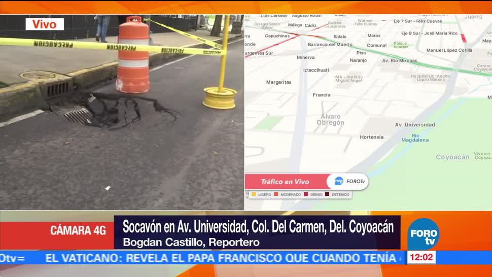 Socavon Avenida Universidad Colonia Carmen Cdmx