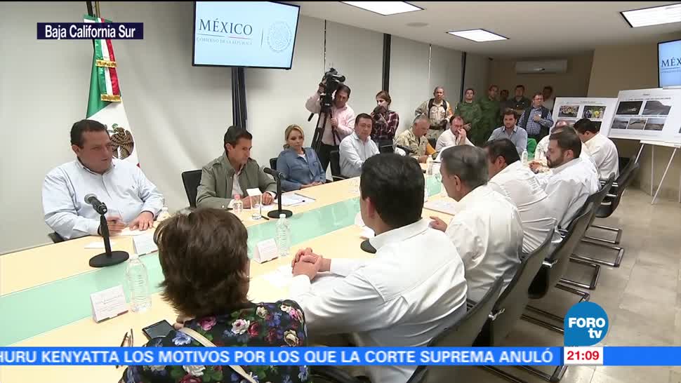 Peña Nieto supervisa acciones de apoyo en BCS tras daños por Lidia