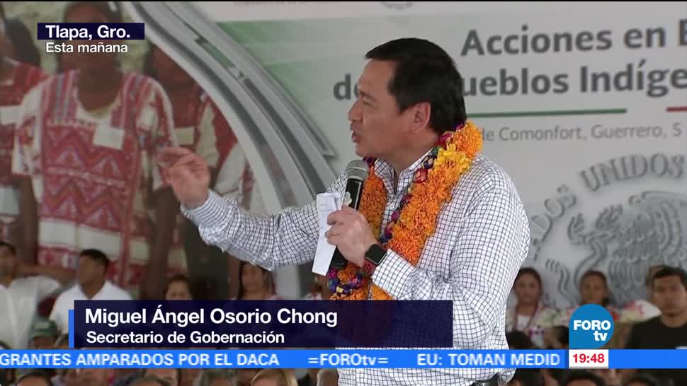 Osorio Chong Entrega Acciones Beneficio Pueblos Indígenas Guerrero