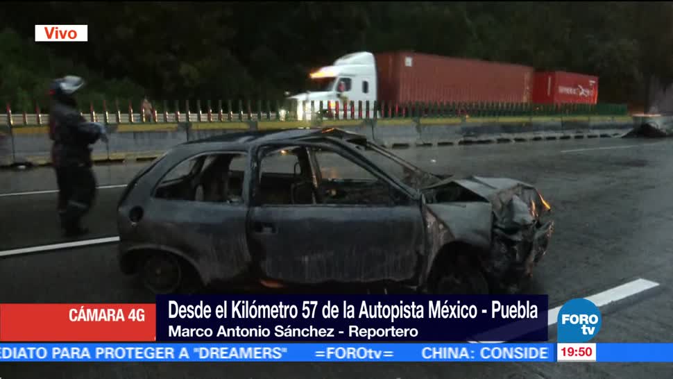 Cerrada la circulación a la CDMX por accidente en la México Puebla