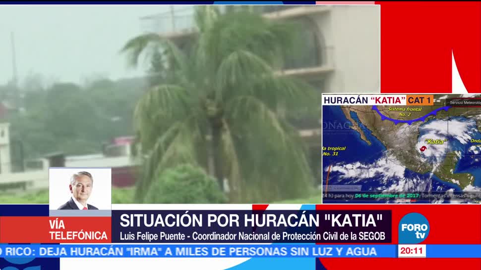 Katia un huracán errático, estacionario y con mucha agua
