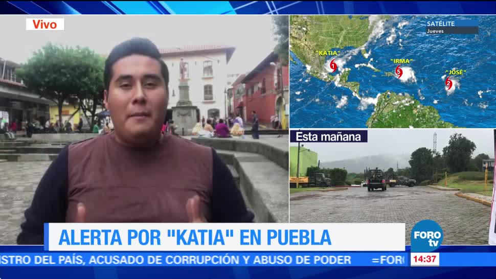 Puebla habilita refugios temporales ante la llegada del huracán Katia