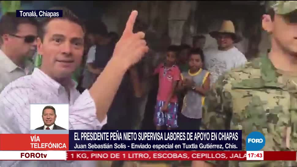 Epn Supervisa Labores Apoyo Chiapas Gobernador Enrique Peña Nieto