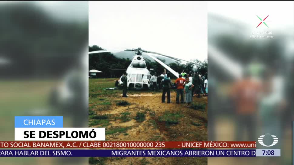 Cae Helicóptero Trasladaba Ayuda humanitaria