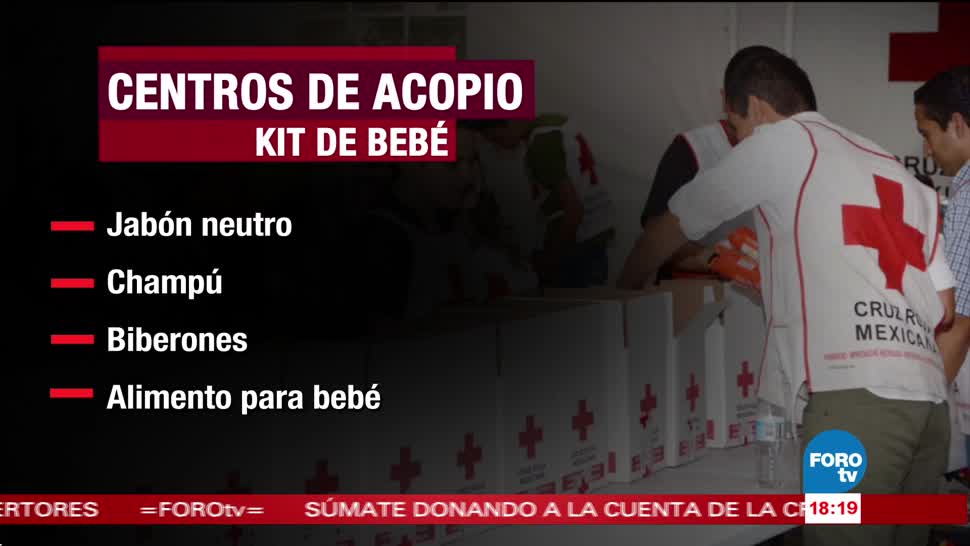Cruz Roja solicita artículos para bebés damnificados