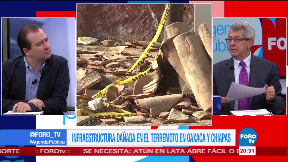 Costo de infraestructura dañada por terremoto en Chiapas y Oaxaca