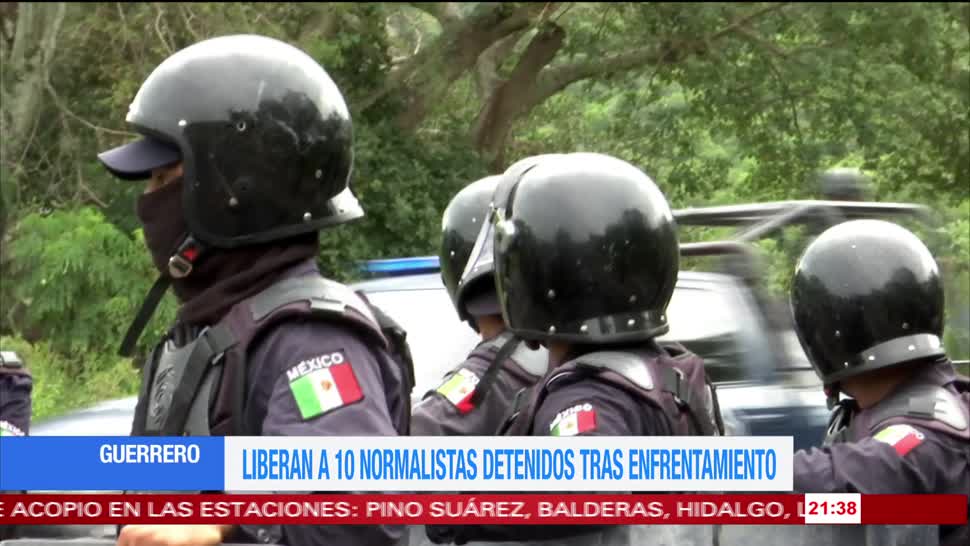 Liberan a normalistas detenidos tras enfrentamiento en Guerrero