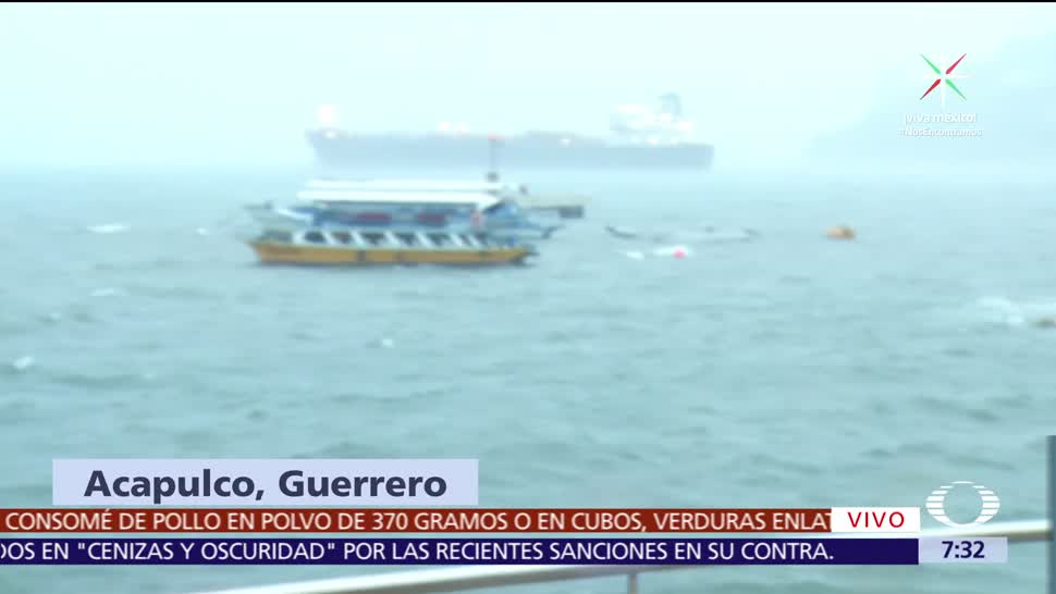 Vientos y lluvias del huracán 'Max' afectan Acapulco