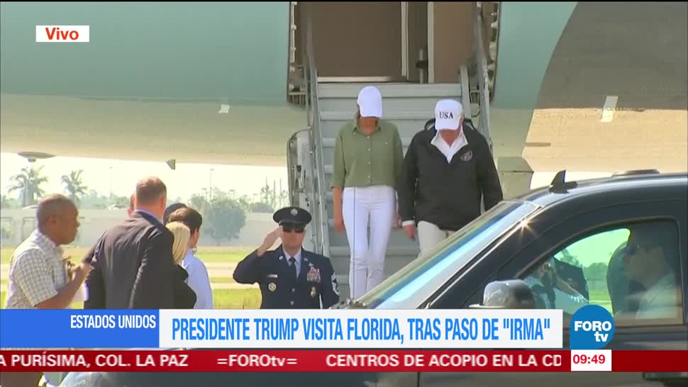 Trump llega a Florida, afectada por huracán ‘Irma’