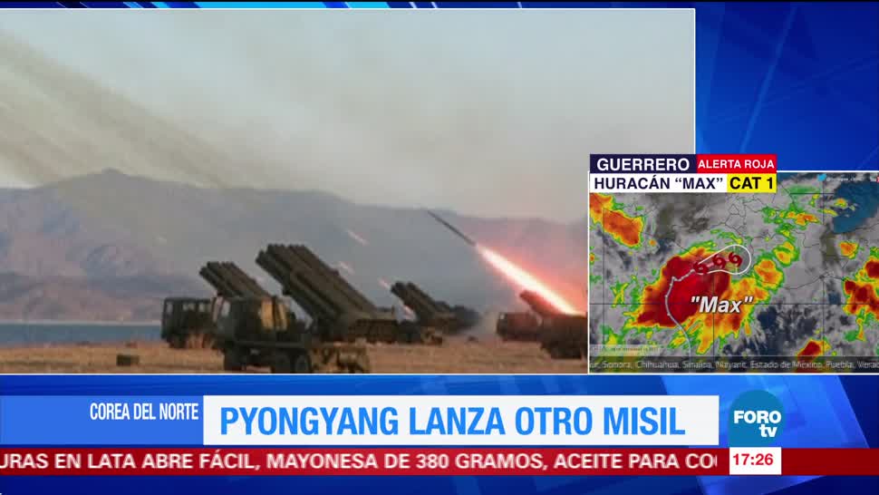 ejército de Norcorea lanza un nuevo misil