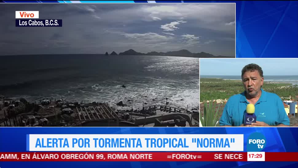 Alerta por tormenta tropical Norma en BCS