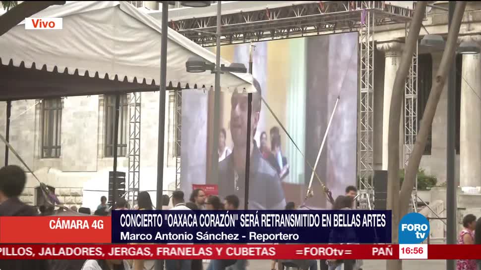 Concierto “Oaxaca corazón” podrá ser visto en el exterior del Palacio de Bellas Artes