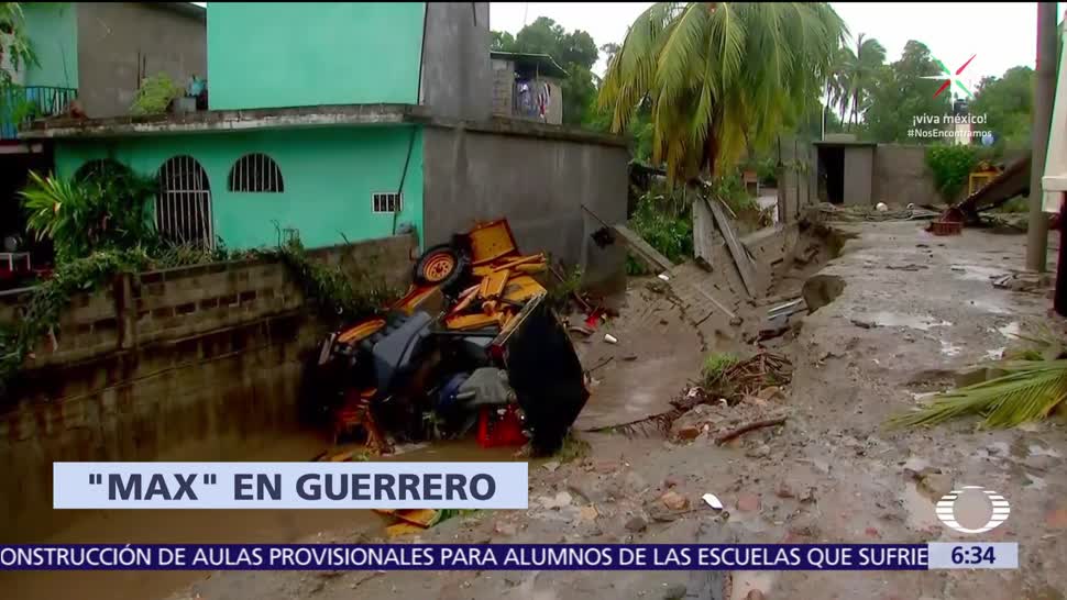 Huracán 'Max' afectó a tres mil personas en Guerrero