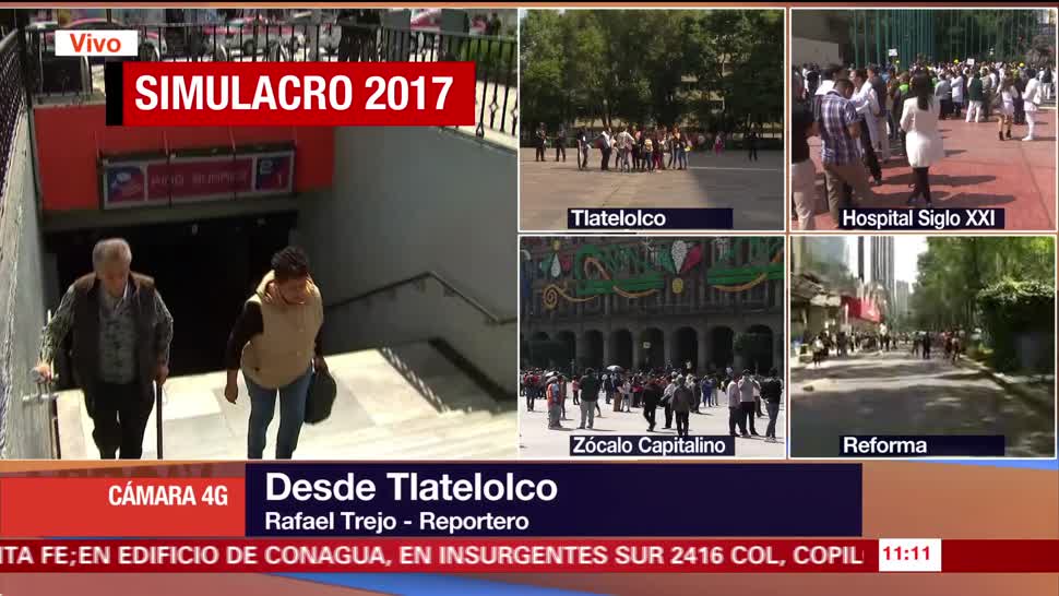 Se activa alarma por simulacro de sismo en Tlatelolco