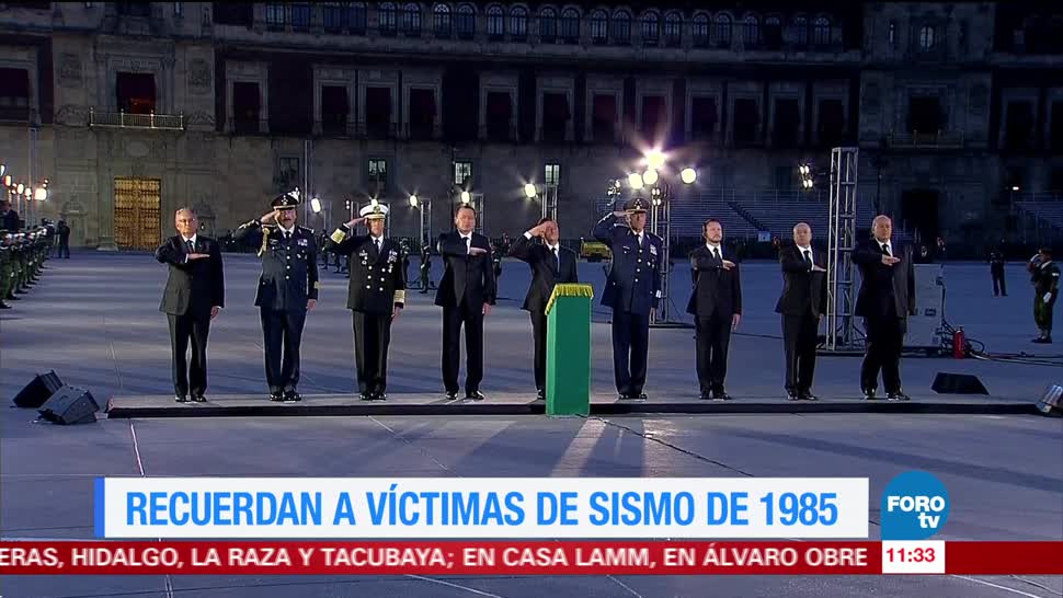 EPN encabeza homenaje por las víctimas del sismo de 1985