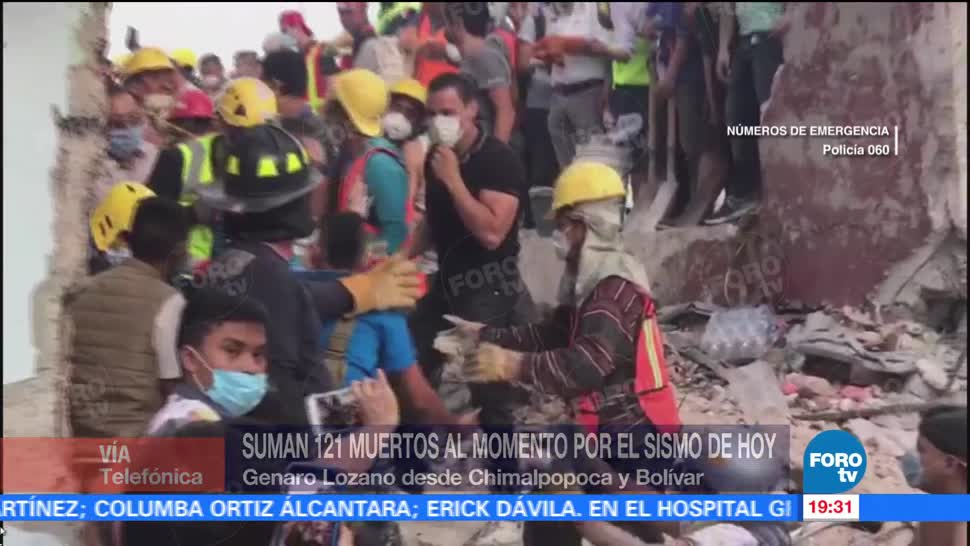 Hay 138 muertos hasta el momento por el sismo Luis Felipe Puente