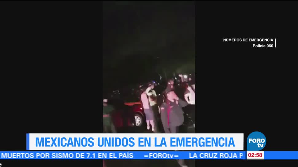 Mexicanos se muestran unidos ante la emergencia