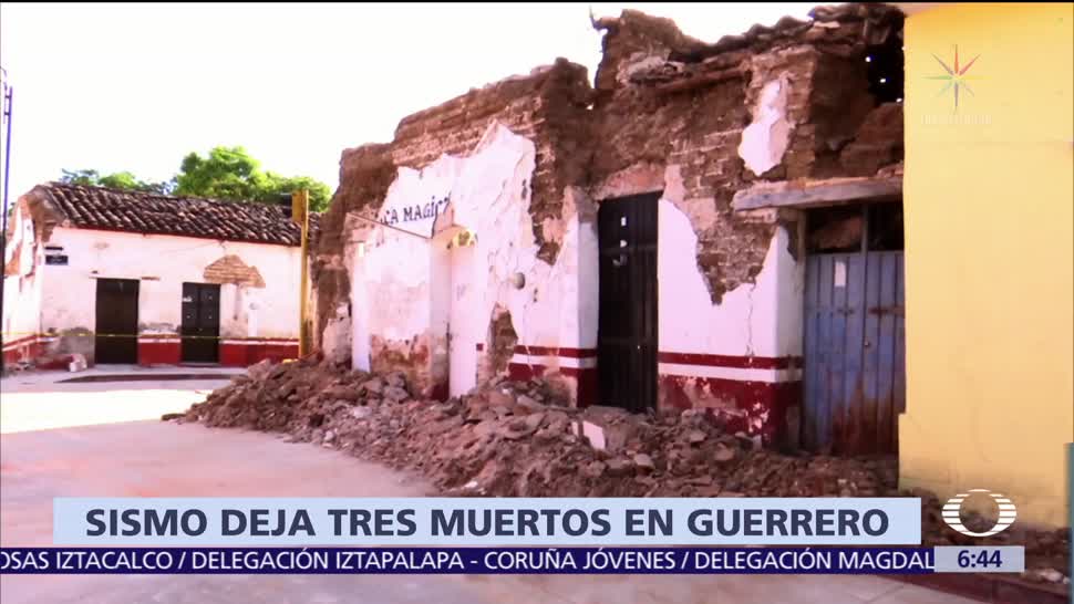 Tras sismo, mueren cuatro personas en Guerrero